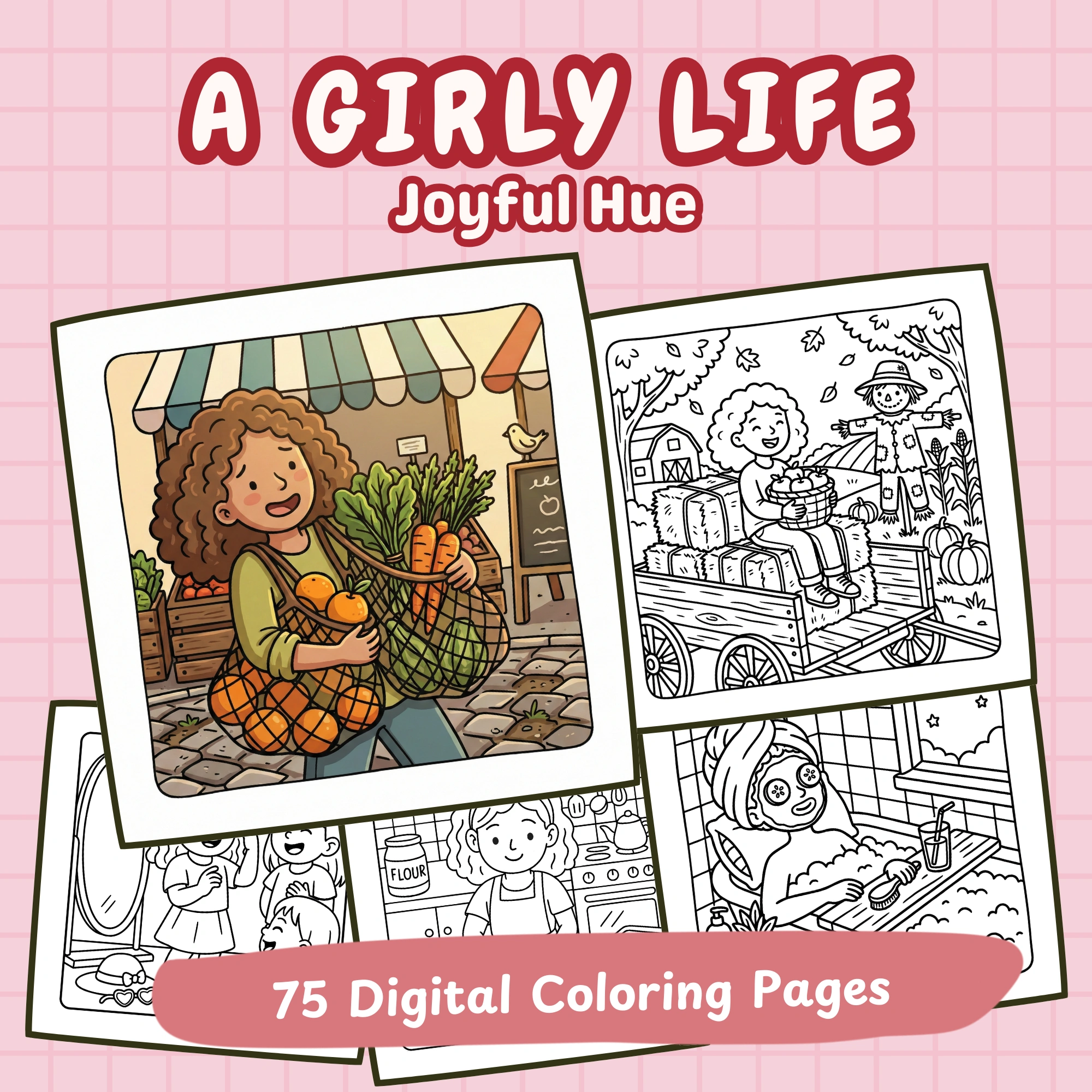 A Girly Life : Cute Cats Coloring Pages Printable Instant Digital Download PDF for Teens and Adults - Image 2