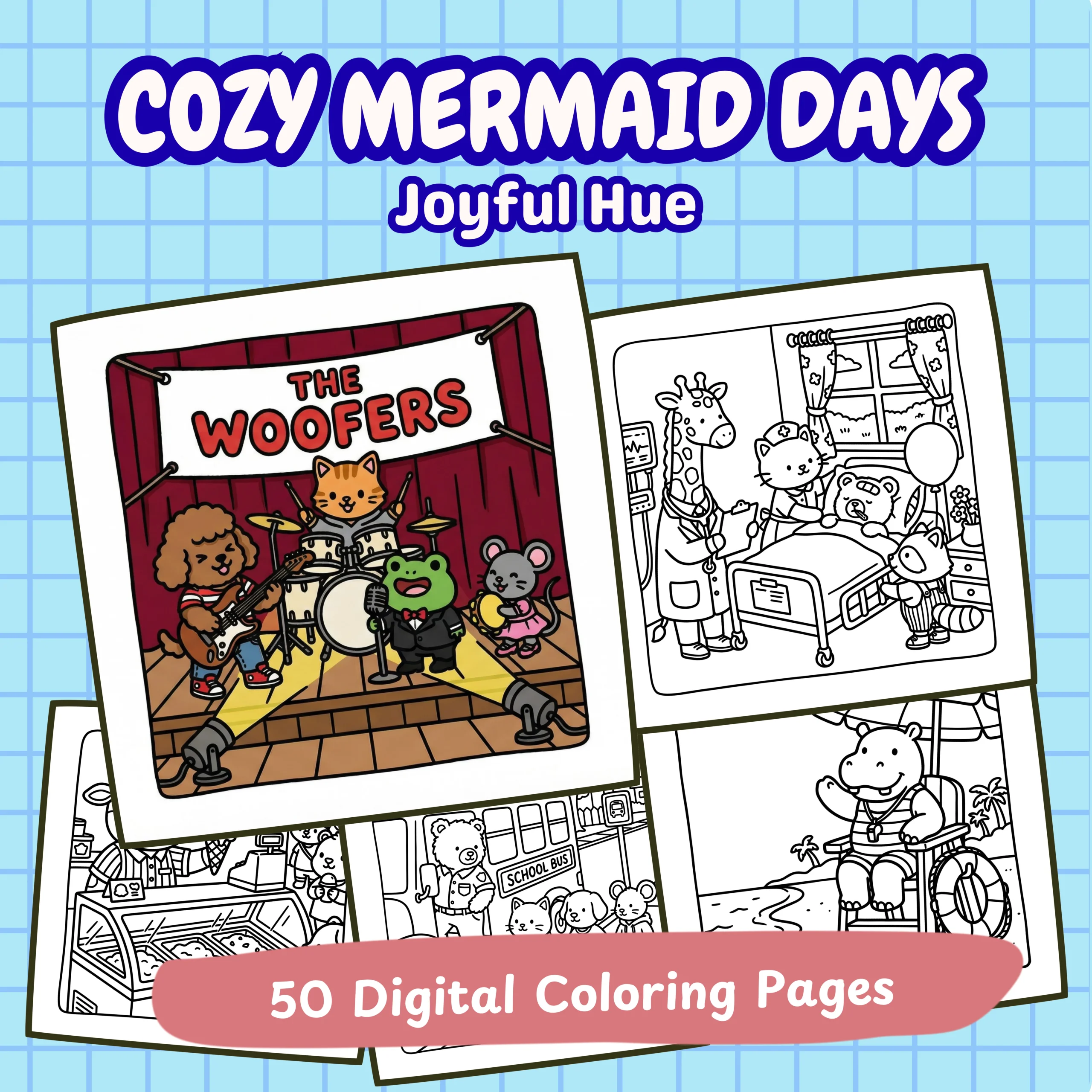Cozy Careers : 50 Cute Coloring Pages Printable Instant Digital Download PDF for Teens and Adults - Image 4