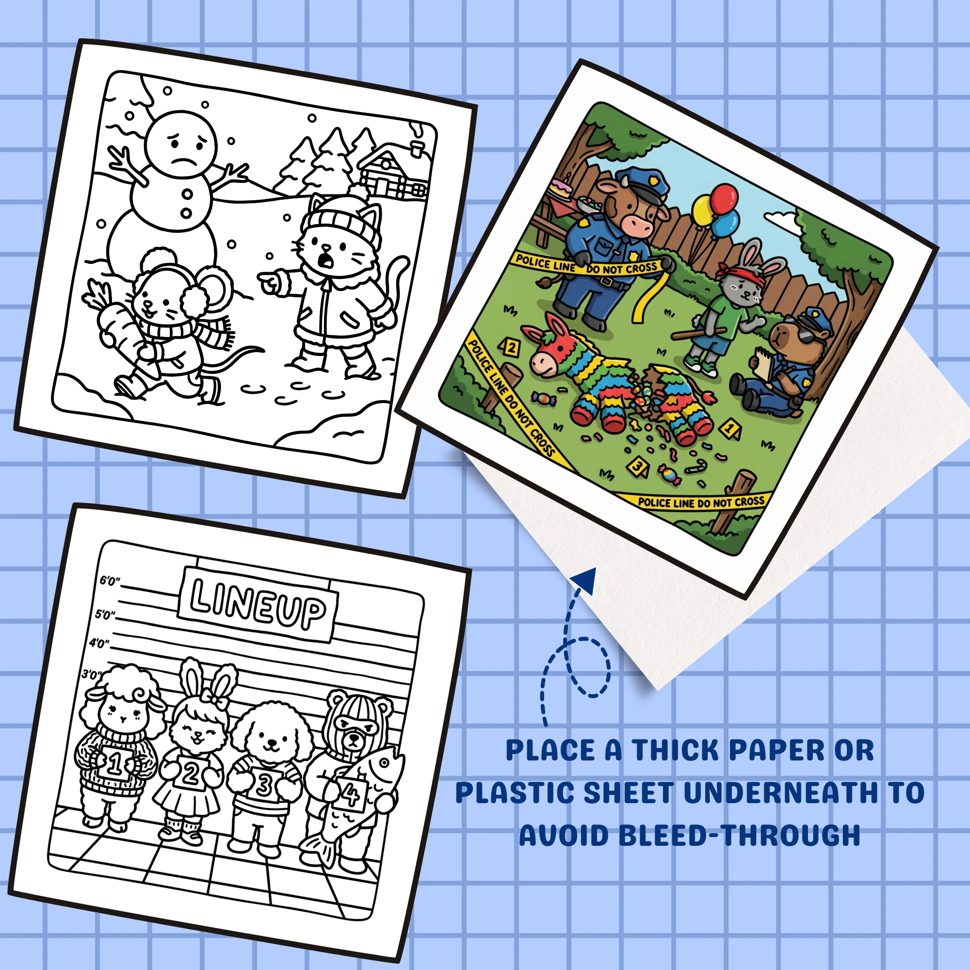 Cozy Most Wanted, 50 Cute Coloring Pages for Teens and Adults (Printable Instant Digital Download PDF) - Image 2