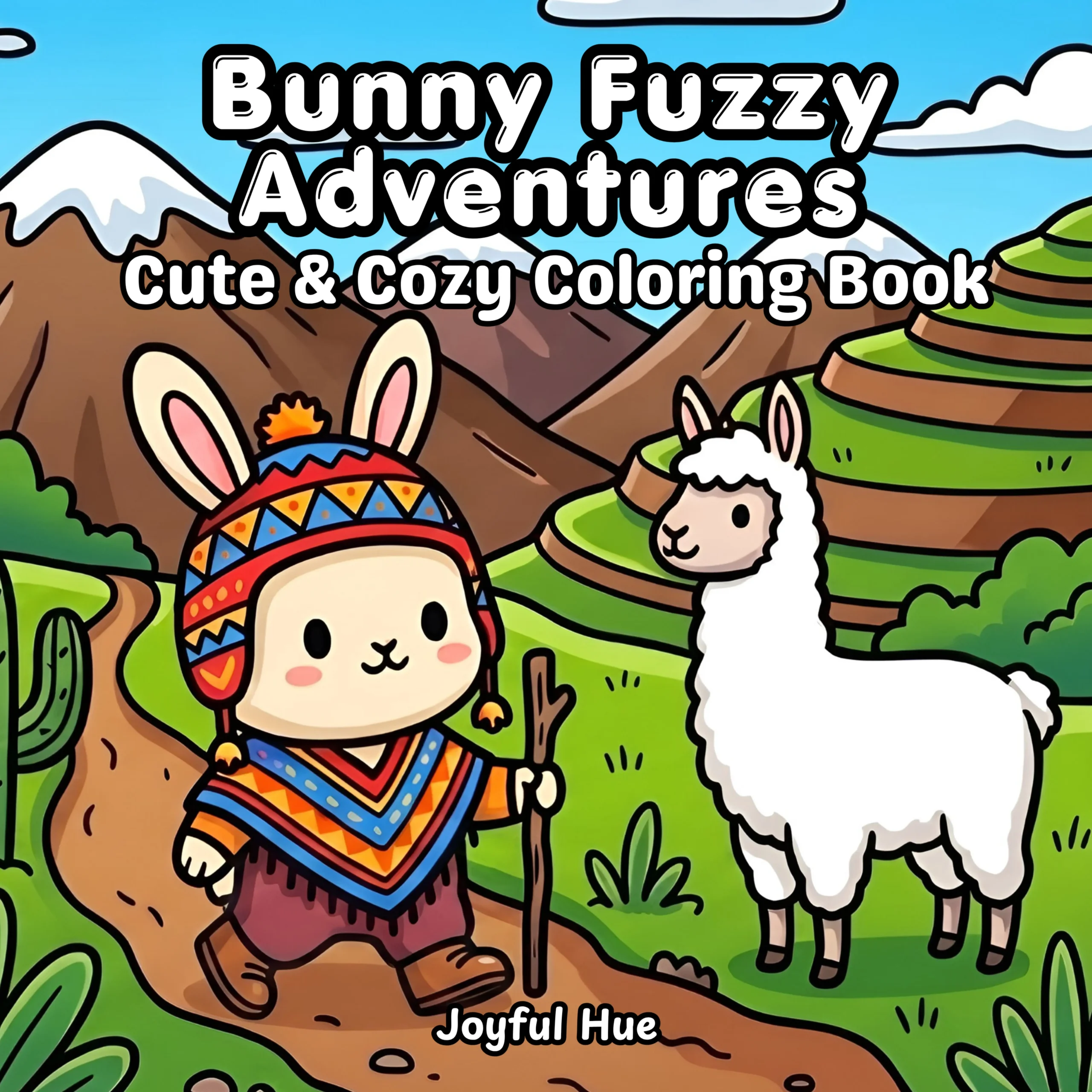 Bunny Fuzzy Adventures: Cute & Cozy Coloring Book